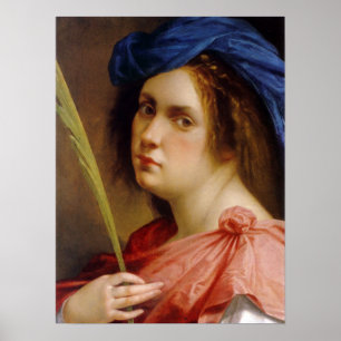 Poster Gentileschi - Autoportrait