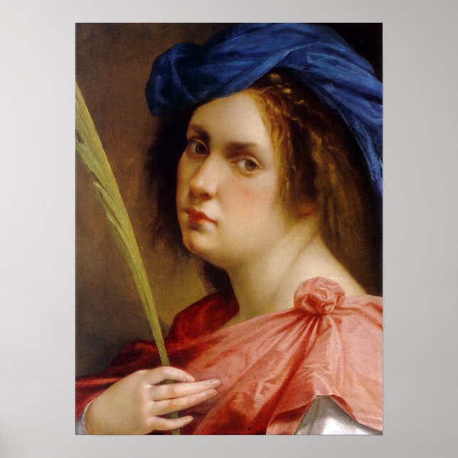 Poster Gentileschi - Autoportrait (Devant)