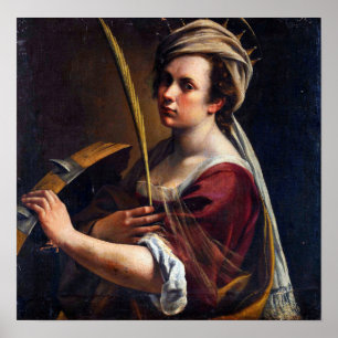 Poster Gentileschi - Autoportrait
