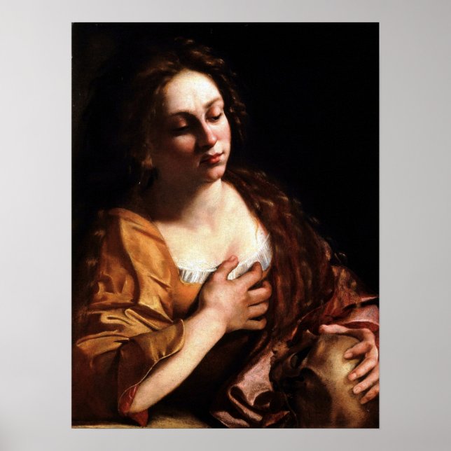Poster Gentileschi - Mary Magdalene (Devant)