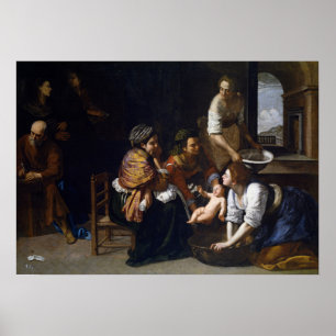 Poster Gentileschi - Naissance De Saint Jean Le Baptiste