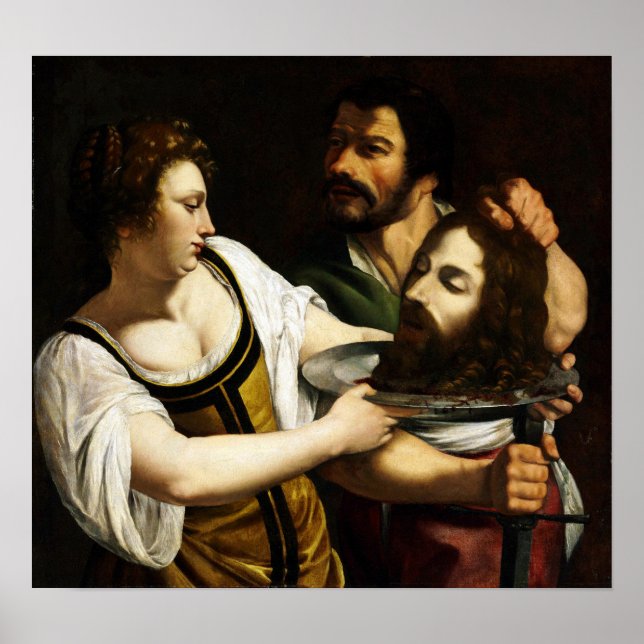 Poster Gentileschi - Salome Avec Le Chef De Jean Le Bapti (Devant)