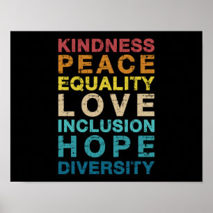 Poster Gentillesdiversité d'amour vintage LGBT pride