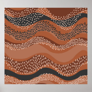 Poster Géo Naturel Vif : Minimaliste Sans Couture.