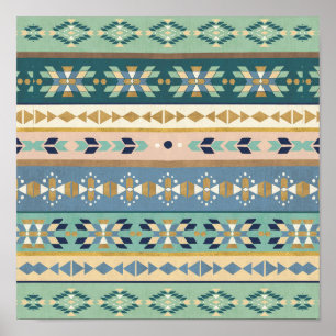 Poster Geo Step extérieur   Motif indien