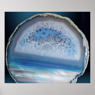 Poster Geode Blue 2 Art Print -24x20 -autres tailles égal