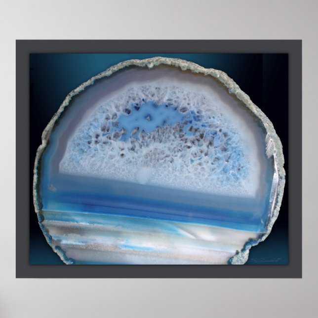 Poster Geode Blue 2 Imprimé -24x20 -autres tailles dispon (Devant)