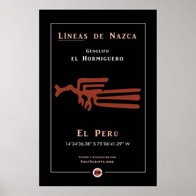 Poster Géoglyphes Nazca-Anteater (Devant)