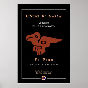 Poster Géoglyphes Nazca-Macaw