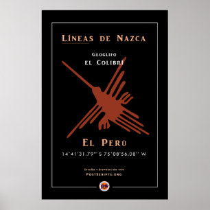 Poster Geoglyphs-Colibri de Nazca