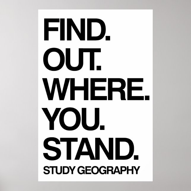 Poster Géographie des études (Devant)