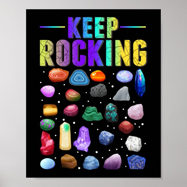 Poster Géologie de la collecte de roches minérales (Devant)