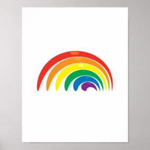 Poster Géométrie arc-en-ciel