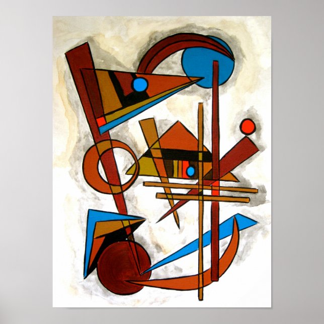 Poster Géométrie - Bauhaus moderne Art géométrique (Devant)