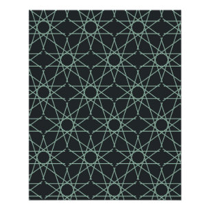 Poster Géométrie de basalte menthe