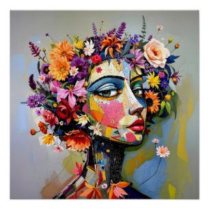 Poster "Géométrie florale" - Portrait botanique