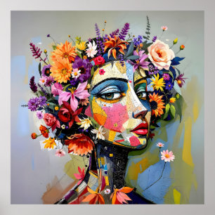 Poster "Géométrie florale" - Portrait botanique