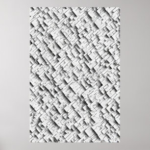 Poster Géométrie fracturée : une Abstraite sculpturale