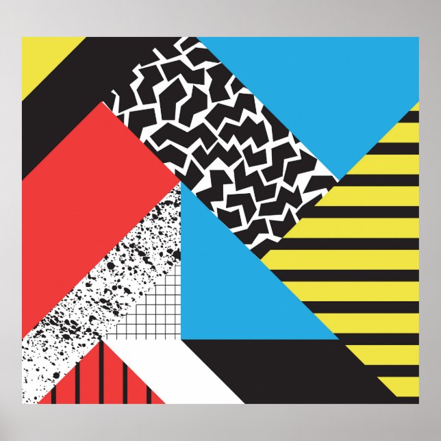 Poster Géométrie moderne : Style Abstrait sans couture (Devant)