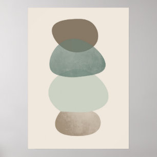 Poster Géométrie neutre Dessins Boho simples Chic Boho