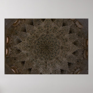 Poster Géométrie - Plafond de l'Alhambra, Grenade