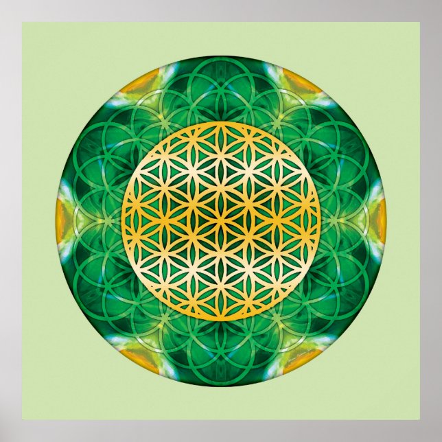 Poster Géométrie sacrée Mandala 1 (Devant)