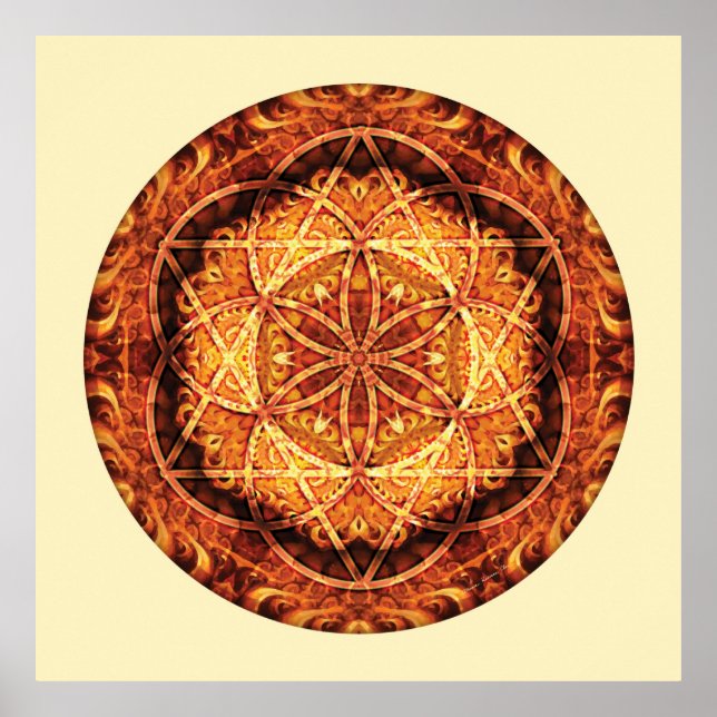 Poster Géométrie sacrée Mandala 3 (Devant)