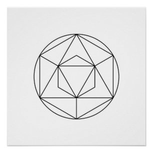 Poster Géométrie sacrée minimaliste moderne Abstraite