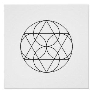 Poster Géométrie sacrée minimaliste moderne Abstraite