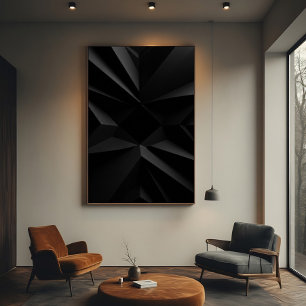 Poster Géométrie Sombre Abstrait Minimaliste