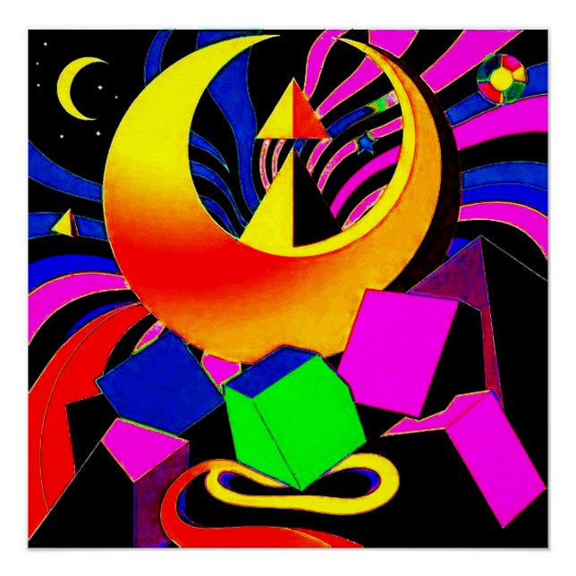 Poster Geometrika Psychedelika 1 (Devant)