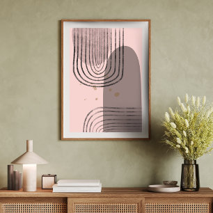Poster géométrique Abstrait Boho