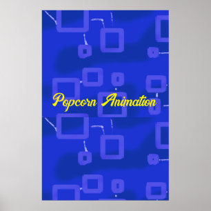 Poster Géométrique bleue