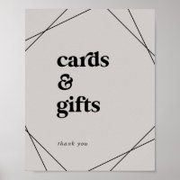 Géométrique Moderne | Cartes et Cadeaux Gray