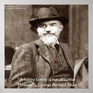 Poster George B Shaw "Famille/Ciel" Citations de Sagesse 