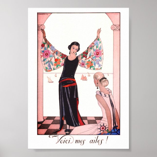 Poster George Barbier illustration de mode vintage (Devant)