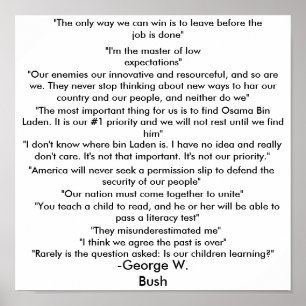 Poster George Bush cite l'affiche