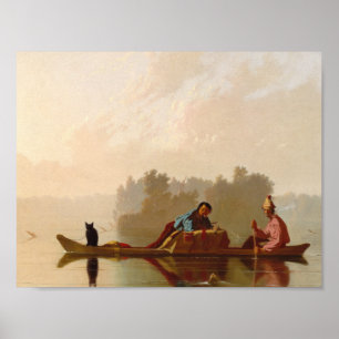 Poster George Caleb Bingham - Fur Traders Descending