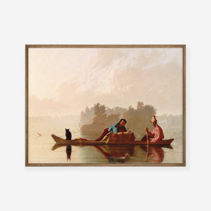 Poster George Caleb Bingham Traders de fourrures Missouri