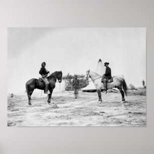 Poster George Custer et le général Pleasonton 1863