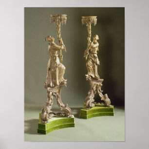 Poster George II chinoiserie torcheres, vers 1750