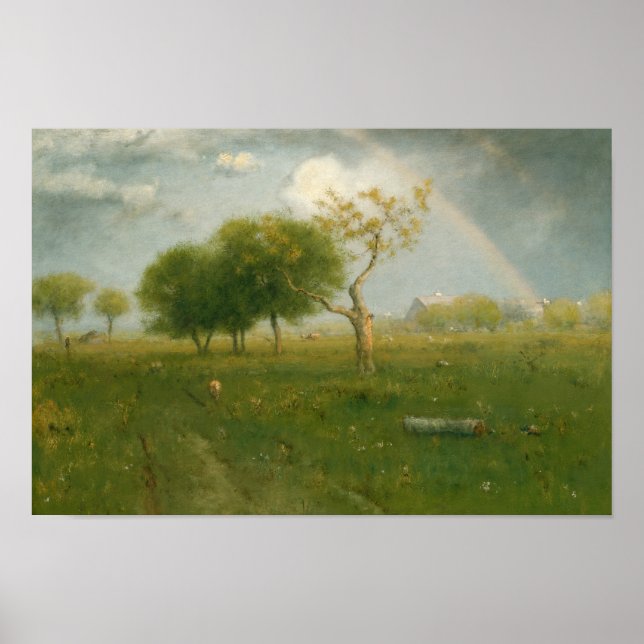 Poster George Inness - Après une douche d'été (Devant)