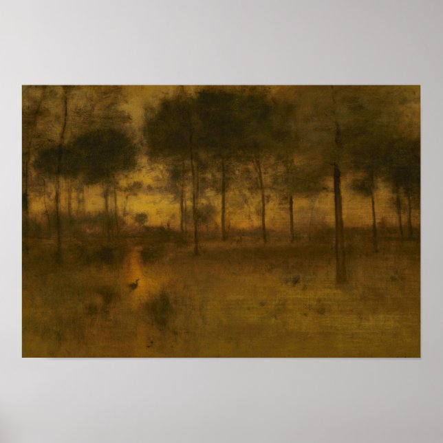 Poster George Inness - La maison du héron (Devant)