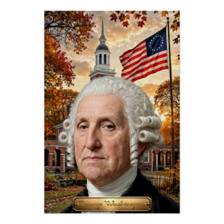 Poster George Washington : 1er président des États-Unis