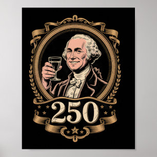 Poster George Washington 250e anniversaire de naissance R