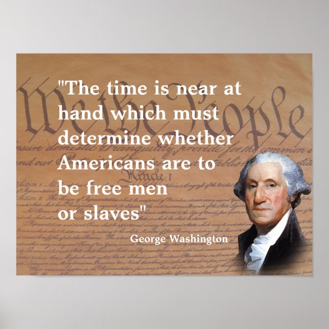 Poster George Washington Cite À L'Époque (Devant)