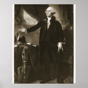 Poster George Washington, ęr président du Sta uni