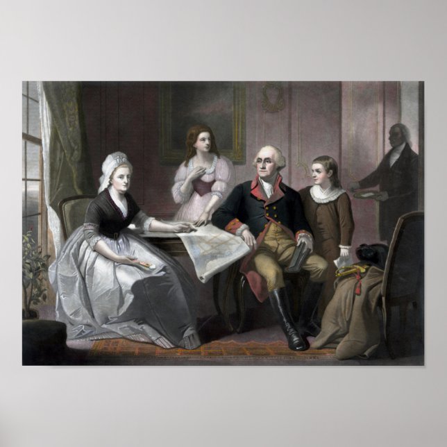 Poster George Washington Et Sa Famille (Devant)