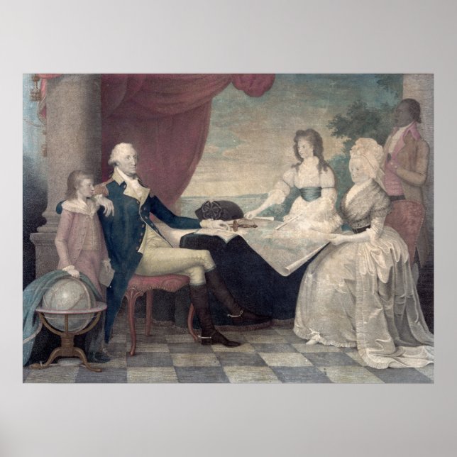 Poster George Washington et sa famille poster/imprimé (Devant)