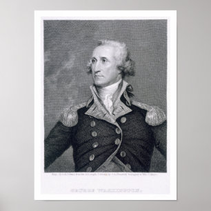 Poster George Washington, gravé par Asher Brown Durand